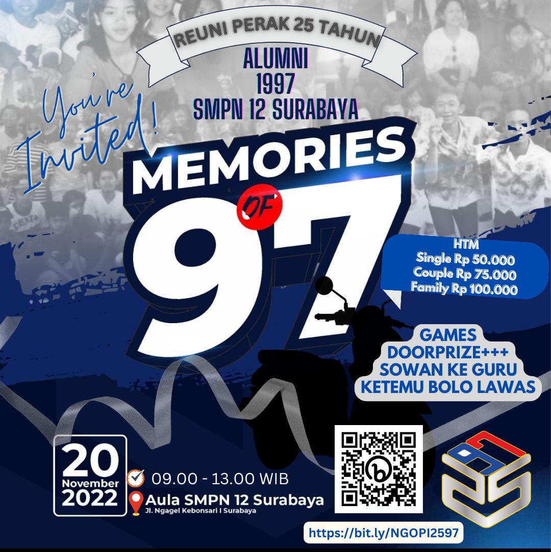 Reuni Perak 25 Tahun Alumni 1997 SMPN 12 Surabaya